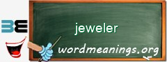 WordMeaning blackboard for jeweler